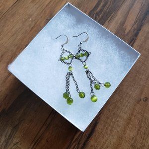 Green Chandelier Earrings